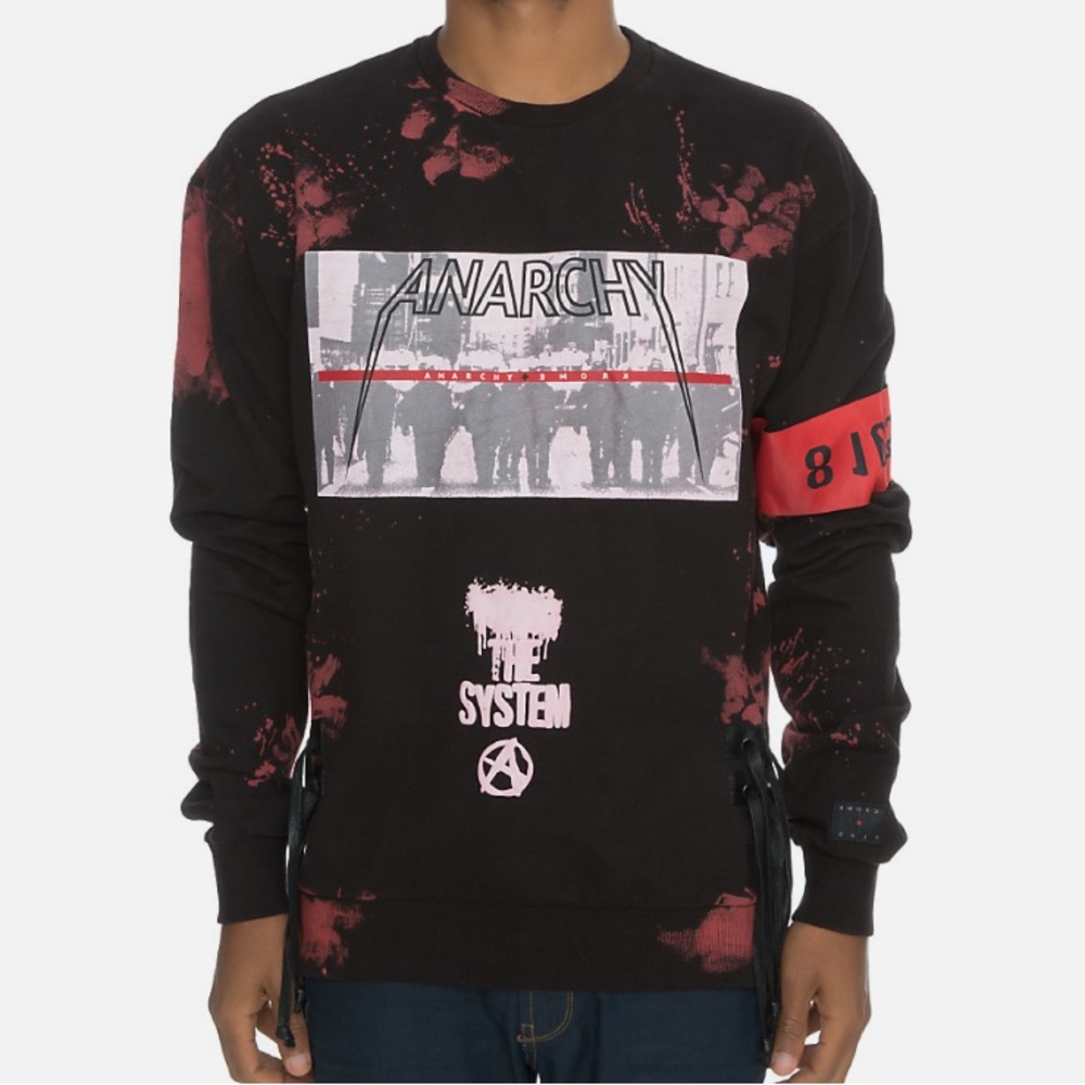 KROME Pullover Crewneck Sweatshirt in Black 🆕
